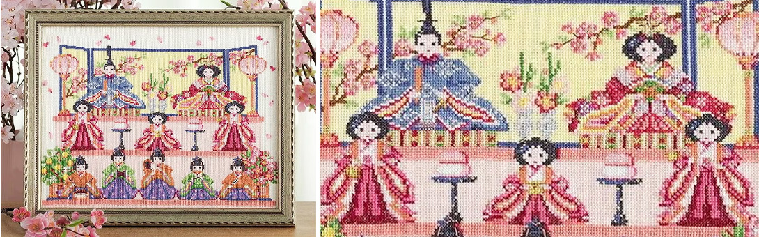 ひなまつり ～桃の香、ふわり～ | リバティ 生地、編み物、刺繍