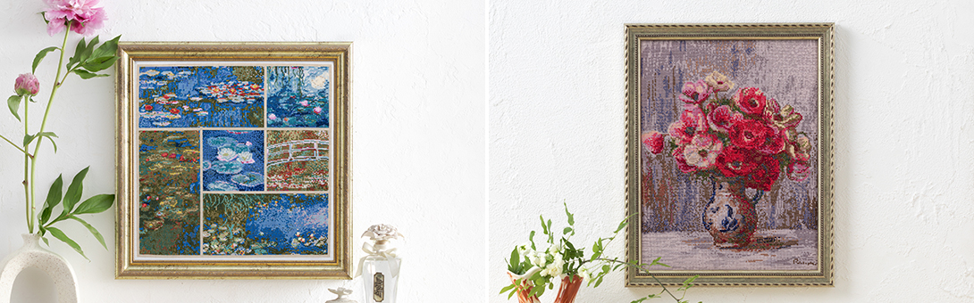 刺しゅうで描くアート ～画家たちが愛した花～ | リバティ 生地